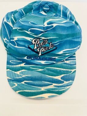 Vintage Pro’s Pick Dura-Cube Blue Wave Baseball Cap Hat SnapBack made in USA EUC